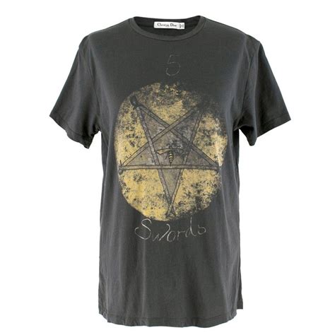 dior 5 swords|Dior Charcoal Hand Painted 5 of Swords Top SIZE M (IT) .